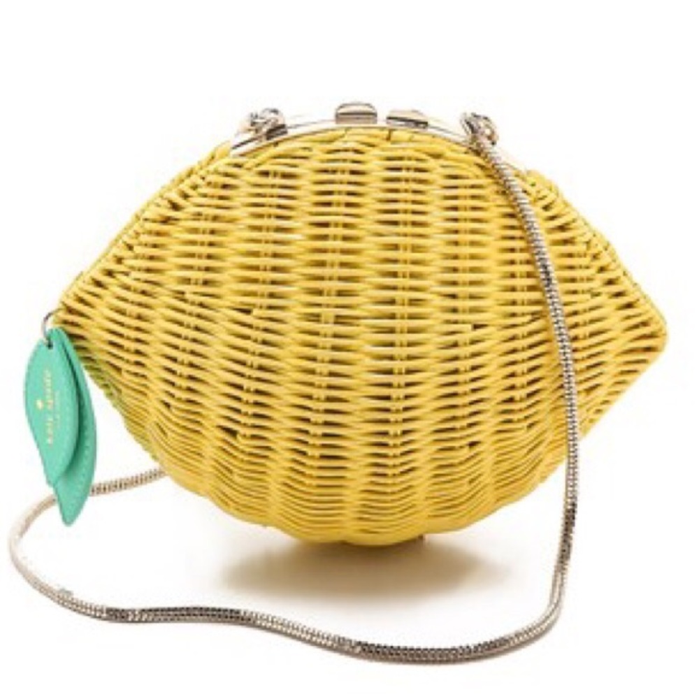 Kate Spade Rita Viva Wicker Lemon Bag